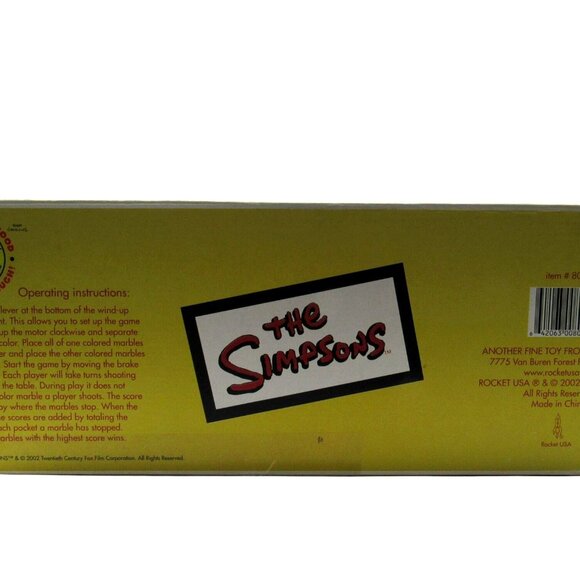 VINTAGE SIMPSONS Moe's Tavern Pool Game Tin Toy 2002 Collectible Wind-Up Action - Picture 8 of 13